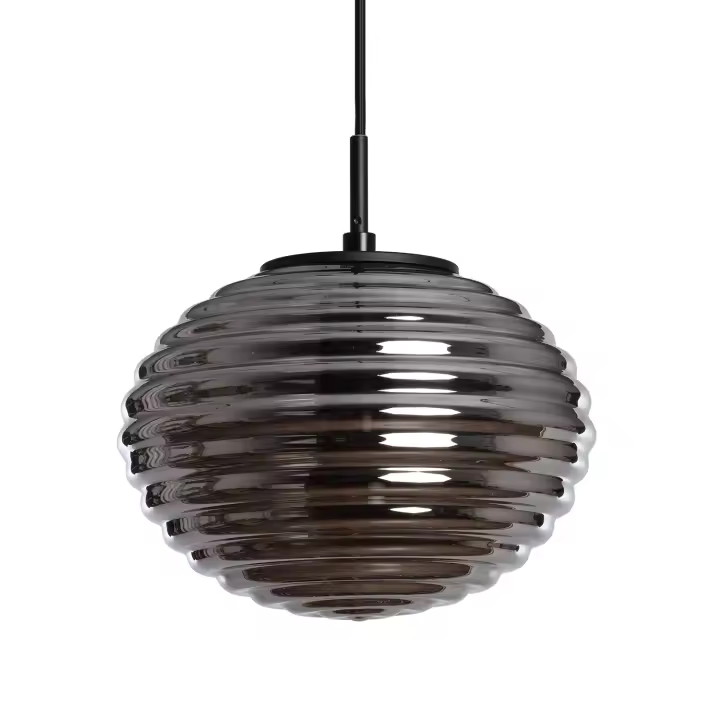Ledkia Lámpara Colgante Metal y Cristal Ailen Gris Humo - 1