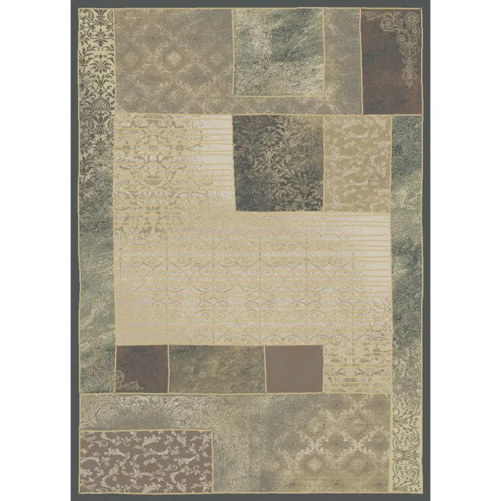 ALFOMBRAS CONFORT . Alfombra Calidad Konya Mod 148C3330 Marron 100% Viscosa, Lavable en Lavadora,Antideslizante - 1
