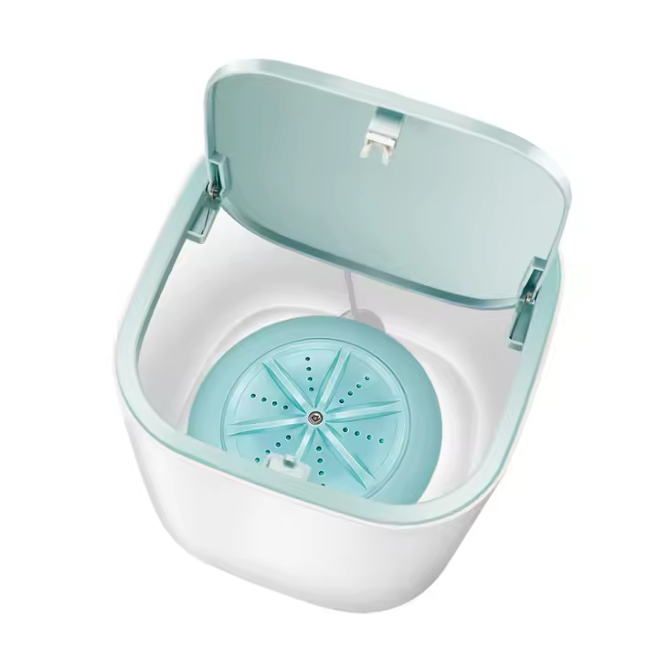 Mini Lavadora portátil de 3,8 L con función de centrifugado automático. Hogar, hotel, camping y Viajes de Negocios. Alimentación por USB, Azul - 1