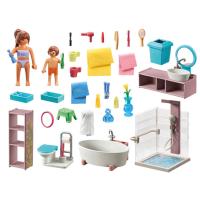 Playmobil my life 71611 moderno cuarto de baño de casa, bathroom mylife house, con dos muñecos, ducha, bañera, wc, toallas, secador y muchos accesorios - details 2