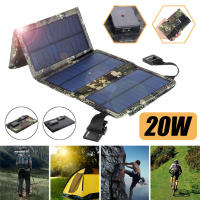 Panel Solar Plegable De 20W 5V Impermeable Para Carga De Batería De Teléfono Móvil Panel Solar De Células USB - details 16