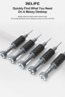 RELIFE RL-729 Set De Destornilladores De Fibra De Carbono Y Acero Para Desmontaje De Cables Y Plugs De Teléfonos Móviles Incluye Destornillador Cannon King Y0.6/0.8/+1.5/+2.5/T1 Con Mango Multifuncional Y Resistente Al Desgaste - details 4
