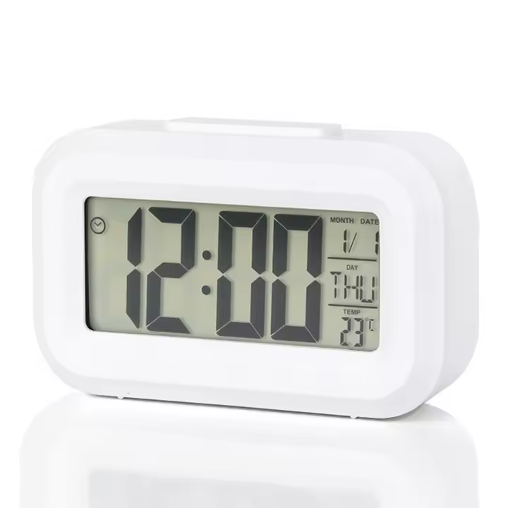 Reloj De Alarma Digital LED Con Pantalla Retroiluminada Función Snooze Calendario Y Temperatura Para Oficina Y Hogar - 1