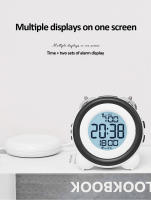 Reloj De Alarma Multifuncional Con Vibración Y Luz Backlight Mostrador Decorativo Con Fecha Doble Alarma Y Visualización De La Semana Material Plástico Estilo Moderno Negro/Blanco - details 2