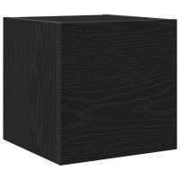 Gabinetes de TV Montados en la Pared vidaXL 2 pcs Negro Roble 30,5x30x30 cm - details 3