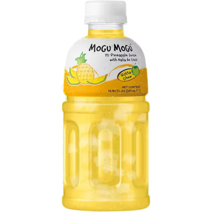 Mogu Mogu Piña - 12 Bebidas de 320 ml  Con Topping De Gelatina Para Masticar Sin Parar - 1