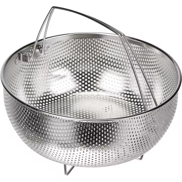 Bra - Cestillo Cocinar al Vapor Olla a Presión, Cesto Multiusos, Acero Inoxidable, 22 cm, Apto Lavavajillas - 1
