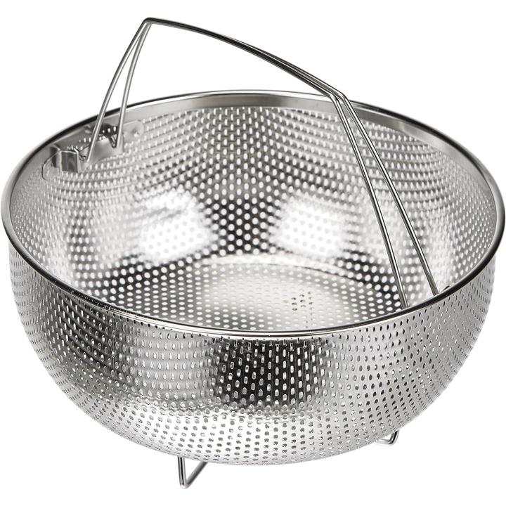 Bra - Cestillo Cocinar al Vapor Olla a Presión, Cesto Multiusos, Acero Inoxidable, 22 cm, Apto Lavavajillas