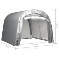 vidaXL Carpa de almacenamiento acero gris 300x300 cm - details 4