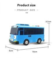 Juego De 4 Piezas De Coches De Dibujos Animados Tayo El Pequeño Autobús Coreano Juguetes De Plástico Para Niños Coche Retroalimentado Y Con Luz Regalo Para Niños - details 6