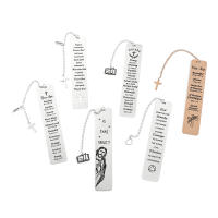 Marcadores De Páginas De Acero Inoxidable Con Cruz Engrava Letras Religión Trenzas Jesús Herramienta De Lectura Para Libros Enthusiasts - details 5