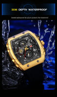 Reloj De Pulsera Militar VA VA VOOM Para Hombre Con Dial De 47 Mm Resistente Al Agua Y Shock Con Correa De Silicona Multifuncional Moda Deportiva - details 7