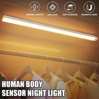 Luz Nocturna LED Con Sensor De Movimiento Recargable Por USB Luz De Armario Escalera Para Cocina Tipo C Luz De Noche Sin Cable - details 2