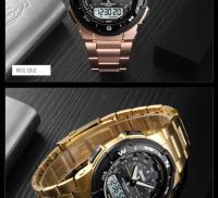 Reloj De Pulsera Deportivo De Moda Para Hombre SKMEI 1370 Lujo Acero Inoxidable Resistente Al Agua Cronógrafo Dual Pantalla LED Y Analógica - details 13