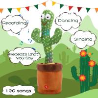 Muñeco De Peluche De Cactus Que Danza Y Habla Juguetes Electrónicos Interactivos Con Luz Y Música Regalo Educativo Para Niños - details 8