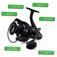 Carrete De Pesca Para Carpa Con Doble Arrastre Frontal Y Trasal Interchangeable Izquierda Derecha Para Agua Salada Y Dulce 12+1 BB Spinning Reel - details 10
