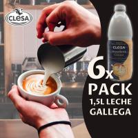Leche Clesa SemiDesnatada Especial Hosteleria - 6 Botellas de 1,5 Litros - 100% Leche Gallega - 9 Litros Leche Especial profesionales [CLESA]… - details 1