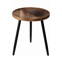 LUTODY - Mesa centro auxiliar de madera maciza MDF con 2 niveles estilo nórdico para dormitorio, salón, habitación y recibidor - details 5