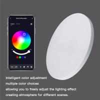 Lámpara De Techo Plana LED Ultra Delgada 20/24W Redonda Para Cocina Dormitorio Basamento Pasillo Sala De Estar Iluminación Diaria Ajustable Color Negro - details 2