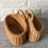 Cesta De Almacenamiento De Rattan Con Manija Diseño Minimalista Para Cocina Y Sala De Estar Organizador Ecológico De Frutas Y Alimentos - details 2