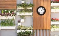 Termómetro-Higrómetro De 20 Cm Para Interior Y Exterior Medidor De Temperatura Y Humedad Para Patio Estufa Y Decoración Del Hogar Con Reloj De Pared - details 1