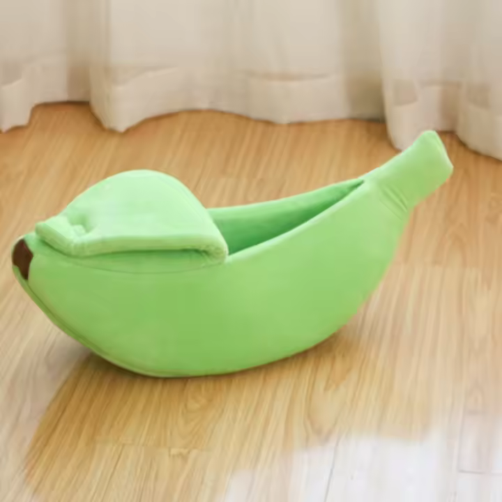 Cama Para Gato En Forma De Plátano Casa Cozy Y Divertida Manta Para Gatos Confortable Y Duradera Portátil Cesta Para Mascotas Almohadilla Para Perro Multicolor - 1
