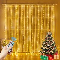 Luz De Encaje LED Para Cortina 6M 8 Modos Decoración De Año Nuevo Fiesta Navidad Boda Y Hogar Guirnalda De Farolillos Navideños - details 5