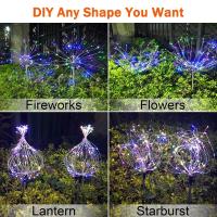 Luces De Jardín Solares Con 420LEDs Modos De Iluminación Remoto Controlado Impermeables 8 Estilos Decorativos Para Exteriores - details 1