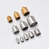 10Pcs De Acero Inoxidable Capas De Borracha Para Cables 2-10mm Con Anillo Para Hebillas Y Trenzas De Cuero Para Fabricación De Joyas DIY - details 7
