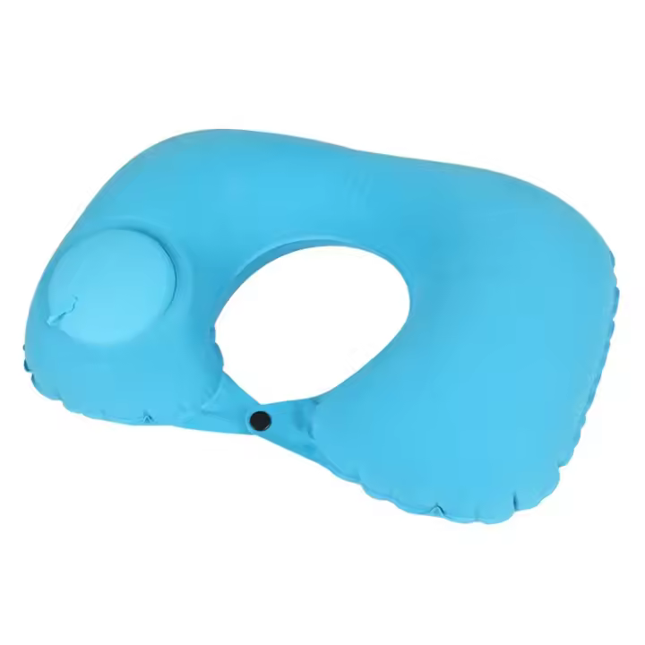 Almohada De Cuello Para Viajar Inflable Super Ligera Portátil U-Shape Automática Almohada Cervical Para Vertebras Microfibra 100% Poliéster - 1