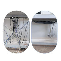 Gestor De Cable under Desk Organizador De Alambre Duradero Red De Malla Para Oficina Y Hogar Dispositivo De Gestión De Cables - details 4