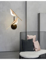 Lámpara De Pared LED Con Forma De Pájaro Dorado Estilo Nórdico Para Sala De Estar Dormitorio Bar Lámpara De Noche Creativa Y Decorativa - details 15
