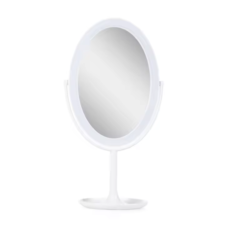 Greenice | Espejo Iluminado Maquillaje LED Ø14,5Cm Recargable-Regulable Blanco 40.000H [SUN-ESLED-02-W - 1