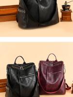Mochila Vertical de Pu para mujer, bolso cruzado de viaje de gran capacidad, tendencia informal - details 3