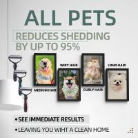 Eficaz detector de Pelusa y peine para el subpelo de perros y Gatos en color Negro-¡Elimine fácilmente el pelo no Deseado! - details 1