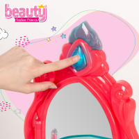 COLORBABY - Tocador de maquillaje para niñas 57x24x75 cm con taburete 22 cm, luz y sonido, secador de juguete, diadema, pintalabios, perfume, esmaltes, collar, pulseras, peine, anillos, tocadores infantiles, juguetes niña 3 años - details 1