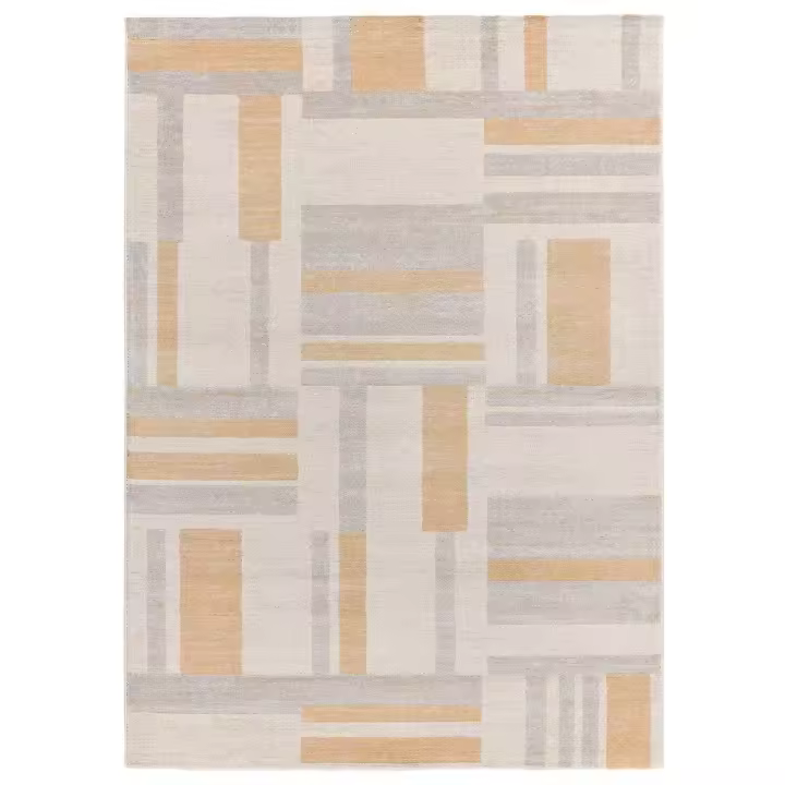 Alfombra interior diseño geométrico en gris y beige - CRAFT 12934 | 80x150, 133x190, 160x230 cm - 1
