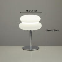 Lámpara De Noche Para Dormitorio Estilo Cremoso Con Enchufe USB Luz De Ambiente Para Sala De Estudio Regulable En Tres Colores - details 0