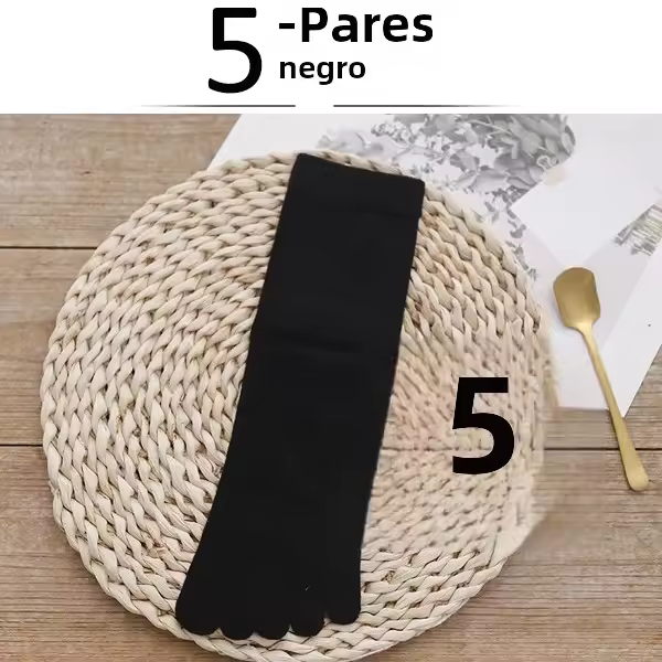 Calcetines Cortos De 5 Dedos De Algodón Para Mujer Y Niñas Absorbentes De Sudor Transpirables Suaves Elásticos Harajuku Para Todas Las Estaciones - 1