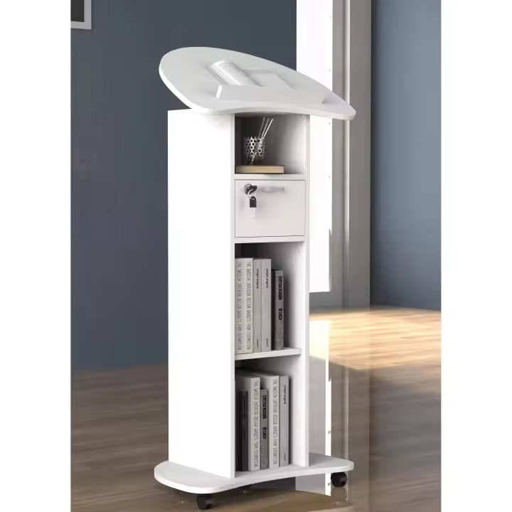 Atril de madera Atril móvil Mesa de pie con ruedas Cajón Redola Atril de madera Atril móvil Mesa de pie con ruedas Cajón Redola - 1