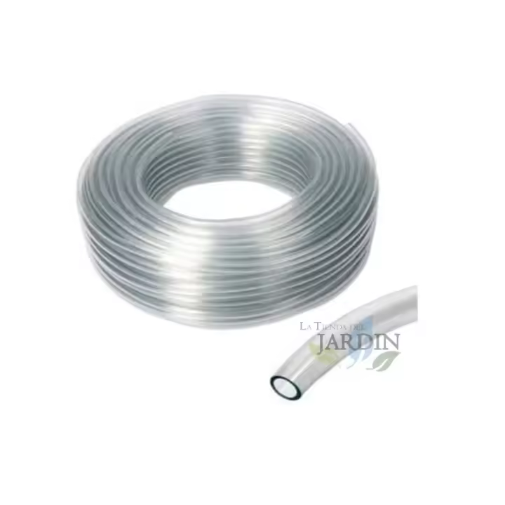 Suinga Manguera Cristal Transparente PVC 6x12mm 100m Conducción Líquidos Gasolina Diesel Aceite - 1