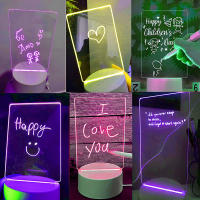 Lámpara Nocturna LED Creativa Con Tablero De Notas Y Pluma Poder USB Regalo Para Niñas Y Amigos Para El Dormitorio - details 7