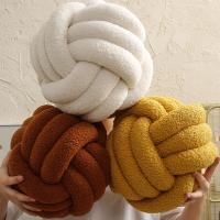 Cojín Redondo De Terciopelo Para Decoración Del Hogar Cojín Suave Para Sofá Y Silla De Repouso Con Nudo Diseño De Decoración Para Sala De Estar - details 2