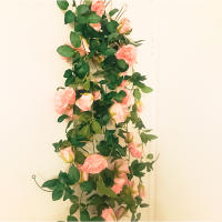 Guirnalda De Flores Artificiales Rosa 2/4m Para Boda Fiesta De Baño De Mujer Eventos Decoración De Hogar Tamaño 2m/4m Color Rosa - details 7
