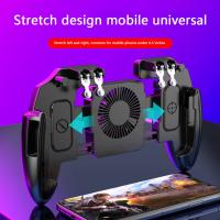 Controlador De Juego PUBG Mobile Joystick L1R1 Trigger Gamepad Para COD iOS Android Seis Dedos Gamepad De Disparo Móvil Con Ventilador De Enfriamiento - details 3