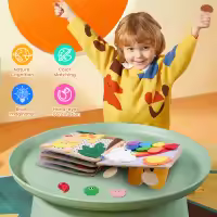 Libro Educativo De Tela Suave 3D Para Bebés Juguete Montessori De Primeros Años Desarrollo Cognitivo Colorido Y Educativo Para Niños - details 3