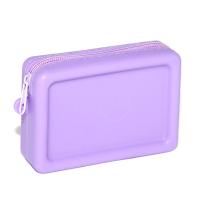 Bolso De Cosméticos Vintage De Silicona Impermeable Con Cierre De Cremallera Liso Bolso Para Auriculares Monedero Macaron Colores Para Estudiantes - details 4