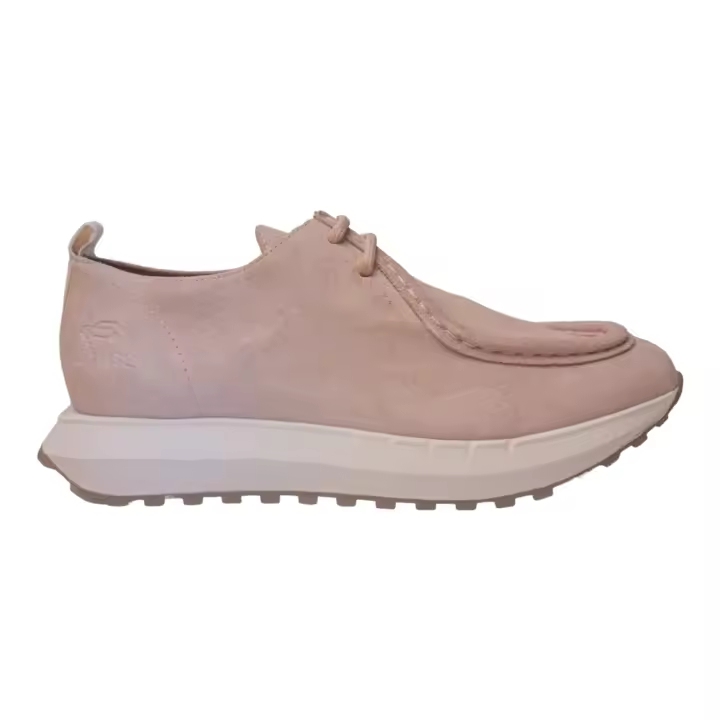 Belang Zapato Derby DUSCHA Mujer Serraje Blanco Taco Flexible - 1