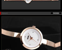 Reloj De Cuarzo Para Mujer SKMEI Lujo Fino Correa Estilo Casual Acero Inoxidable Resistente Al Agua Y Al Choque Display Sin Número - details 11