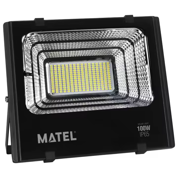 MATEL Proyector LED Solar Negro 100W Luz Fría - 1